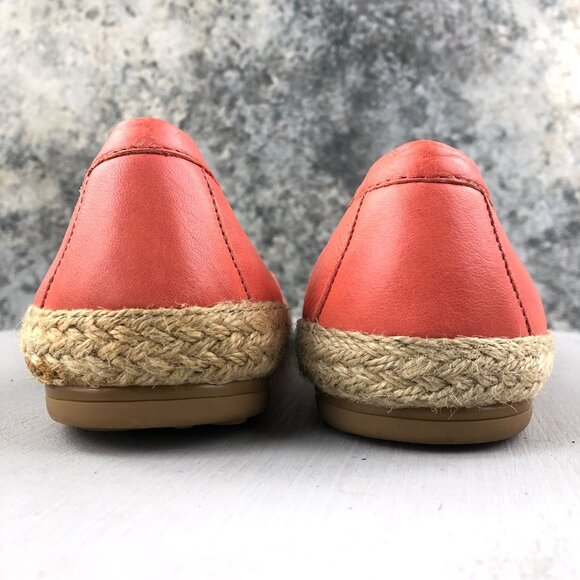 Sofft Women's Size 10M Malia Pink Leather Closed Toe Slip On Espadrilles Flats - Picture 7 of 15